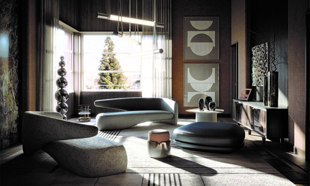 Giorgetti Maserati Edition interior collection at Villa Il Girasole, Verona